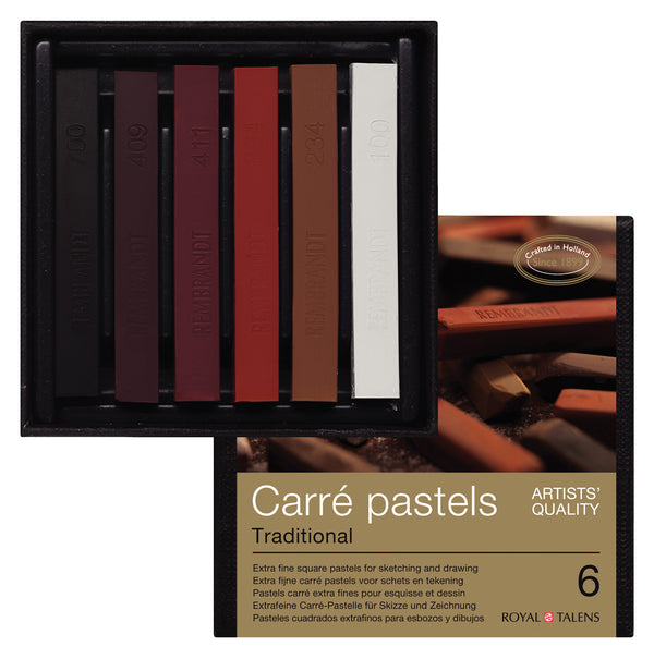 Rembrandt Set de pasteles cuadrados | 6 coloures