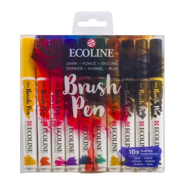 Ecoline Brush Pen Dunkeltönen-Set | 10 Farben