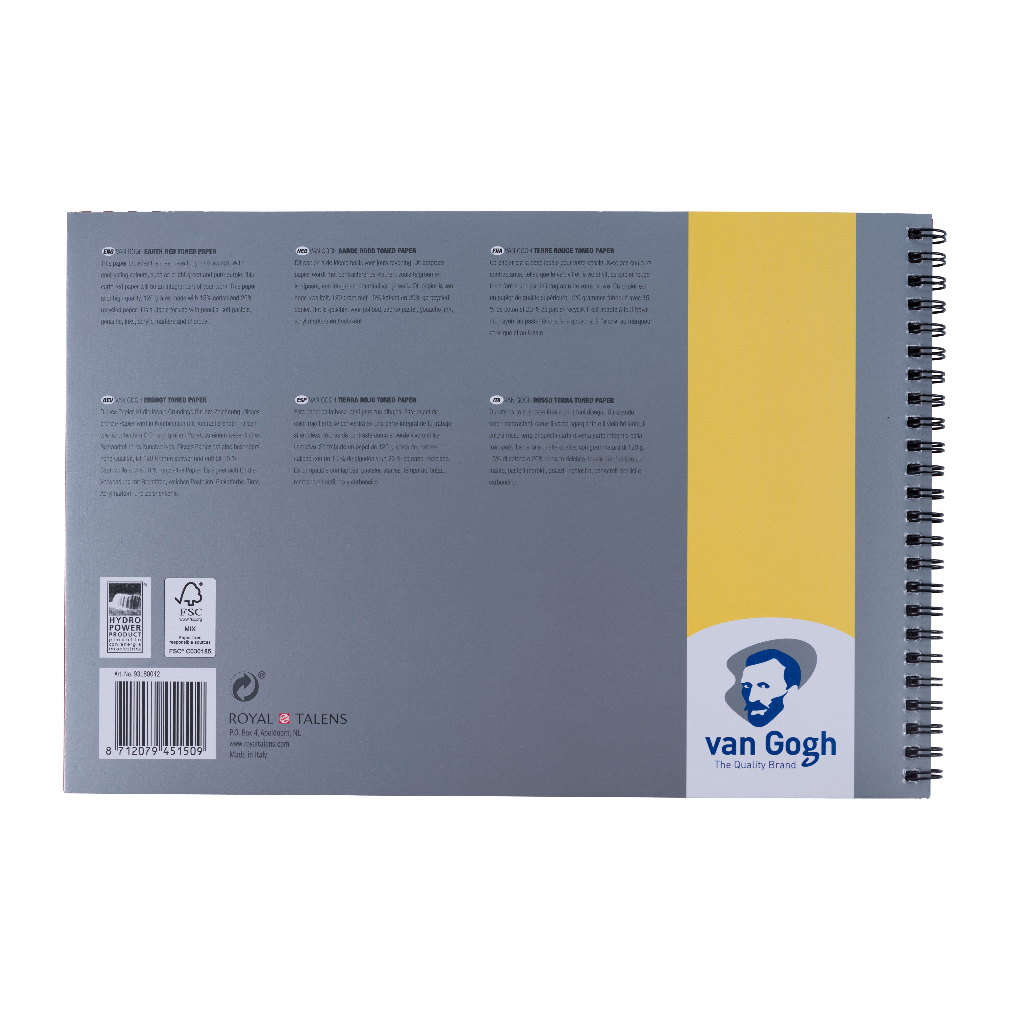 Royal Talens Van Gogh Black Watercolour Paper Pad A4 360gsm 12 Sheets For Sale Online