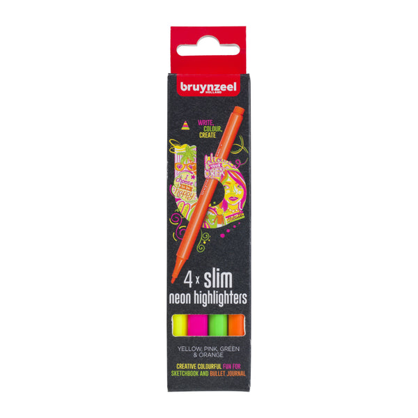 Bruynzeel Textmarker fein Set 4 Farben