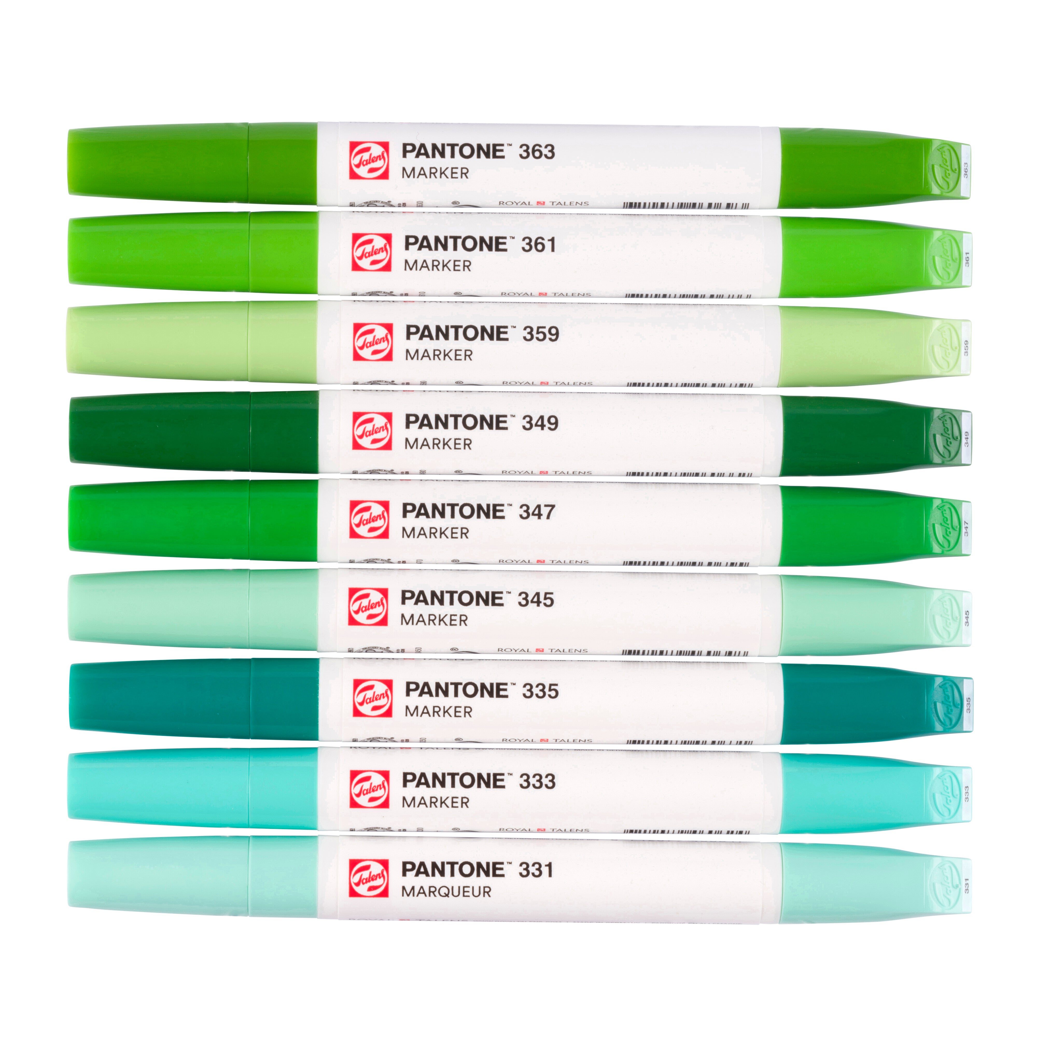 Talens | Pantone marker set 9x Green | Royal Talens