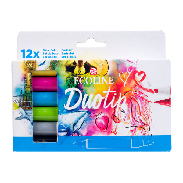 Ecoline Duotip estuche Básico | 12 colores