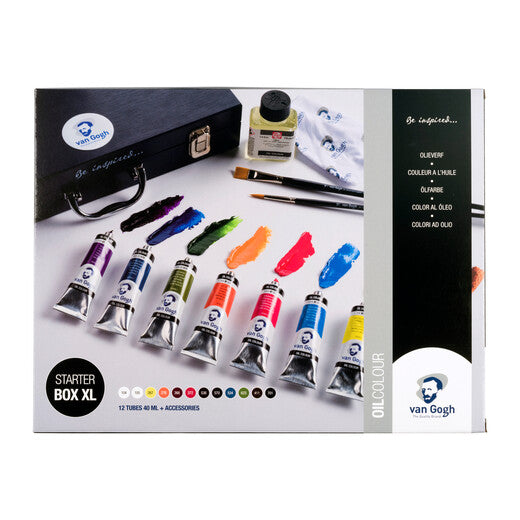 Coffret bois de 10 tubes de peinture à l'Huile Van Gogh - 40ml + accessoires Coffret bois de 10 tubes de peinture à l'Huile Van Gogh - 40ml + accessoires