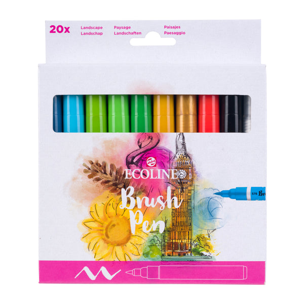 Ecoline Brush Pen estuche Paisaje | 20 colores