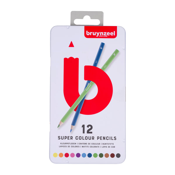 Bruynzeel Super colour pencil tin | 12 colours