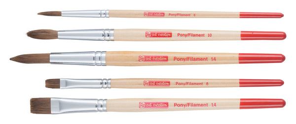 Talens Art Creation Aquarellpinselset 5 - Ponyhaar/Polyester