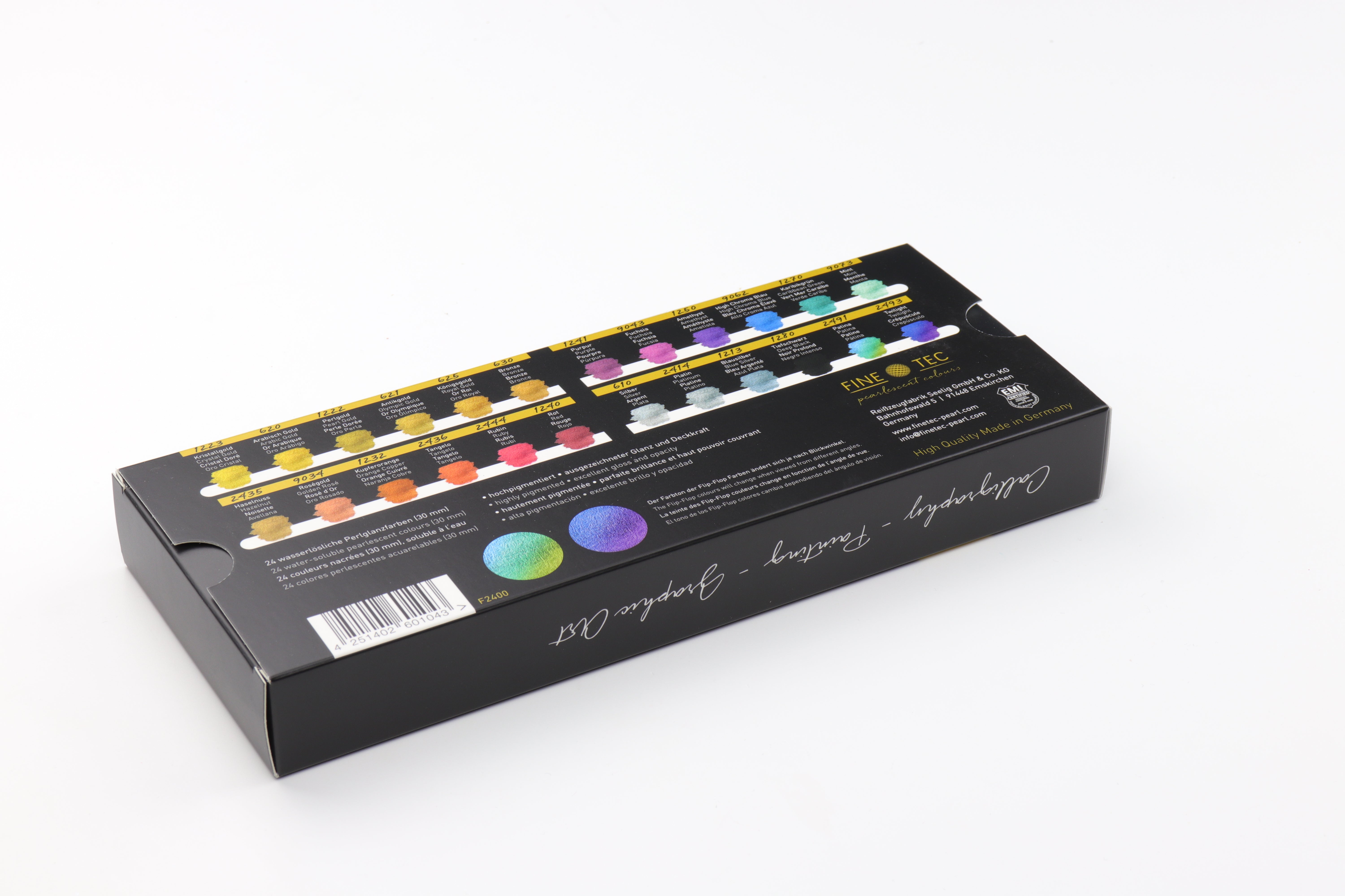 【永遠出品】FINETEC Pearlescent Colours Finetec Pearlescent Watercolor Set of 12 Pearlescent