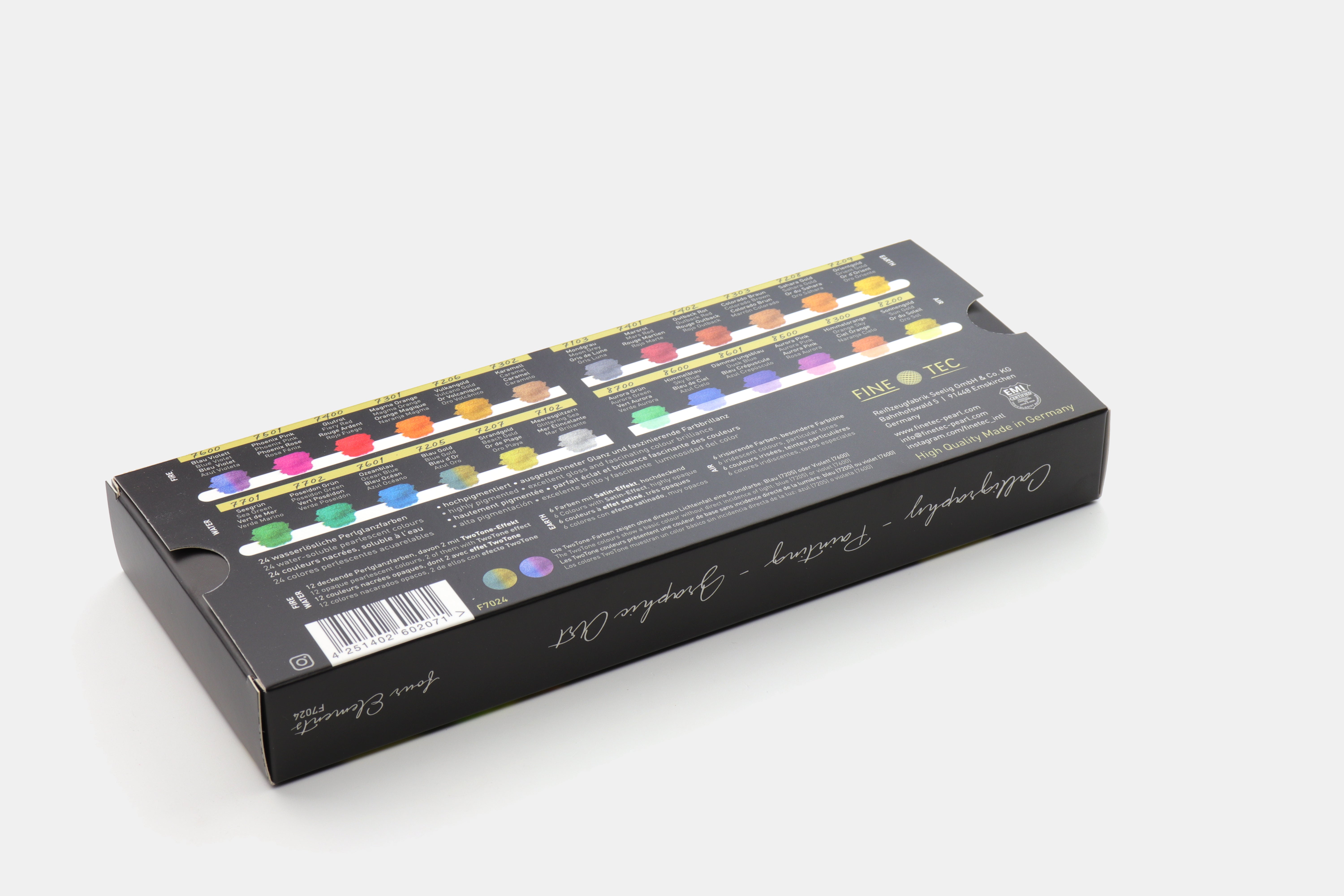 【永遠出品】FINETEC Pearlescent Colours FINETEC® Pearlescent watercolour set Four Elements | 24