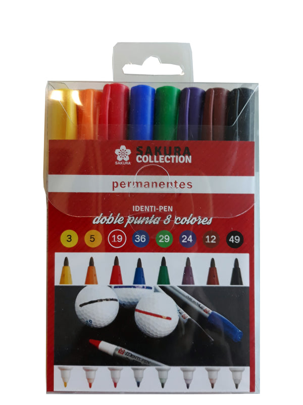 Sakura Identi-Pen Set 8 Colori - Doppia Punta Per Superfici Non Porose - Foto 14
