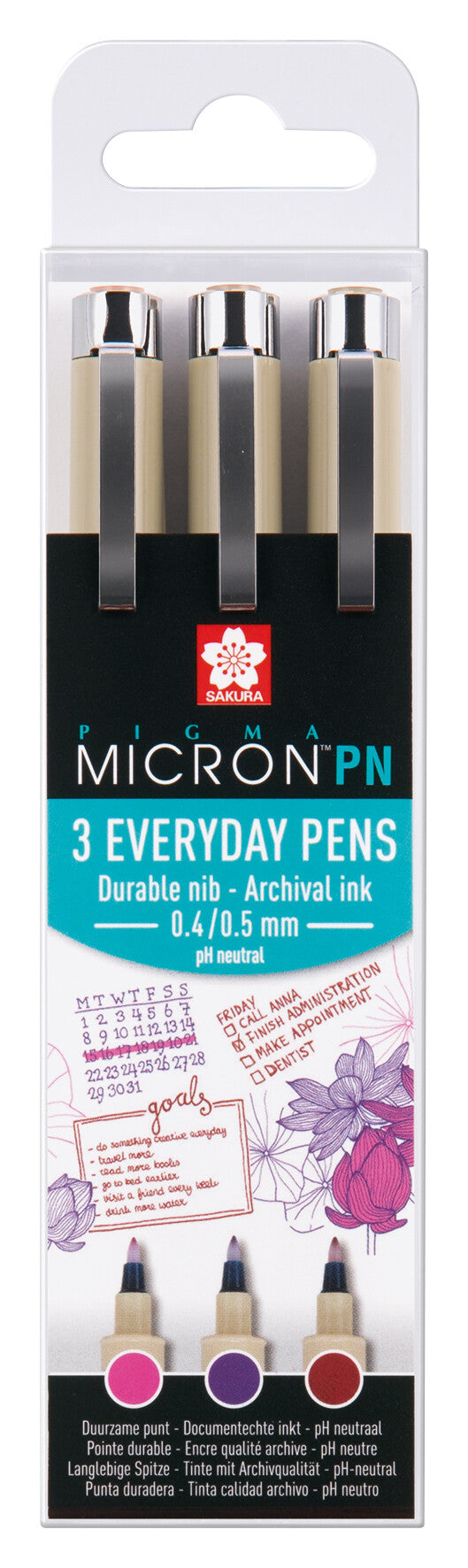 Sakura Pigma Micron PN Kunsthandwerks-Set, 3 Farben