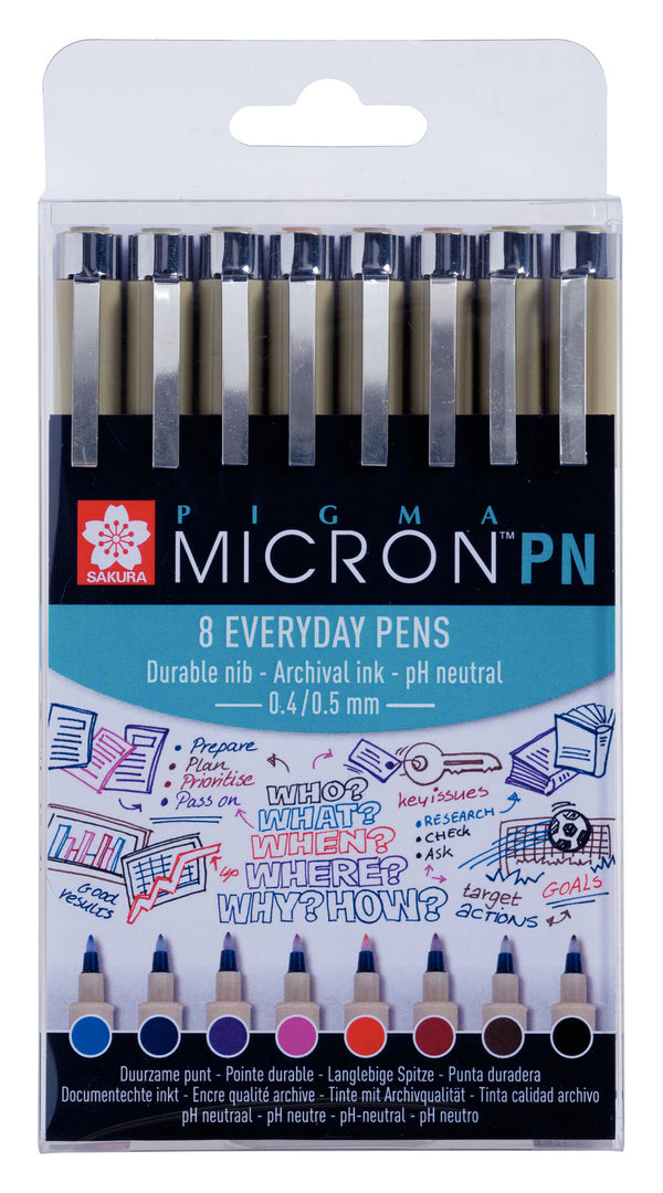 Sakura Pigma Micron PN set 8 couleurs