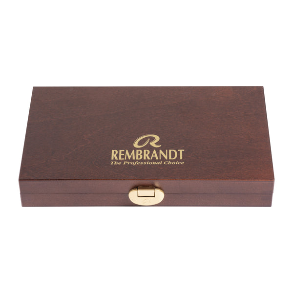 Rembrandt Set acuarelas en caja de madera Traditional | 12 tubos de 10 ml + accesorios