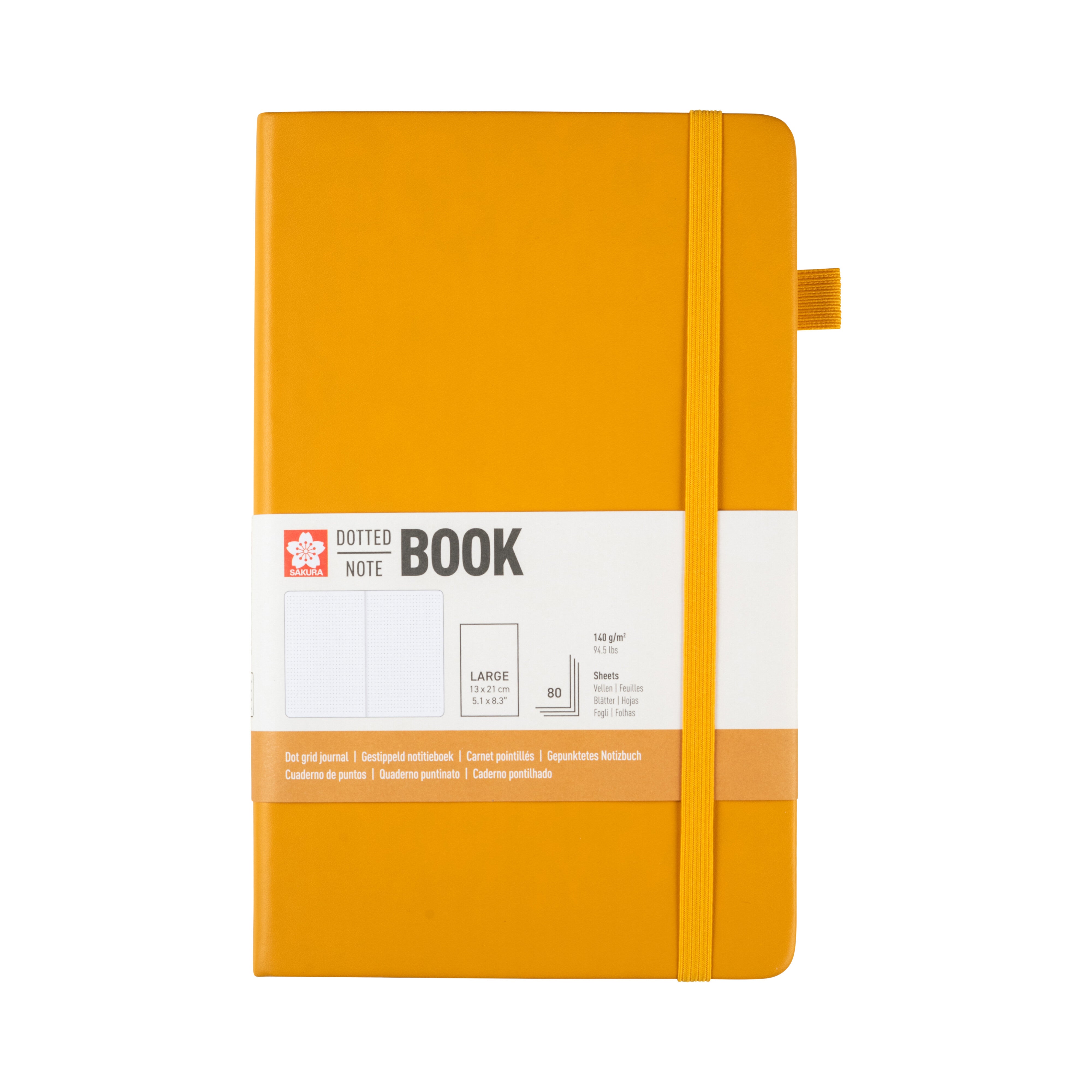 Sakura Dotted Hard Cover Notebook 13x21 cm Japanese Kerria