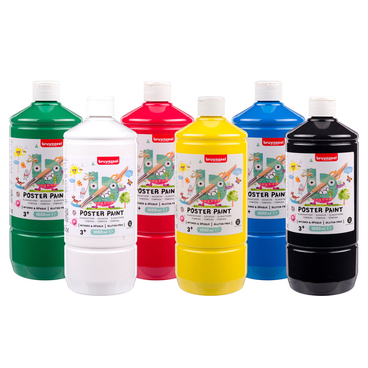 Témpera Poster Paint  Bruynzeel 6x1 litro surtidos