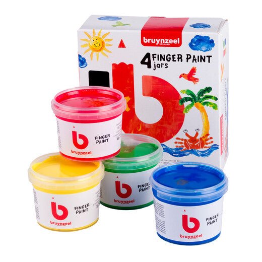 Bruynzeel Fingerfarben-Set auf Wasserbasis |  4 x 85 ml