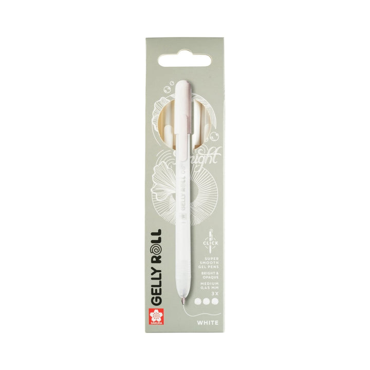 Gelly Roll Classic Retractable Gel Pens, 3 - Pack White