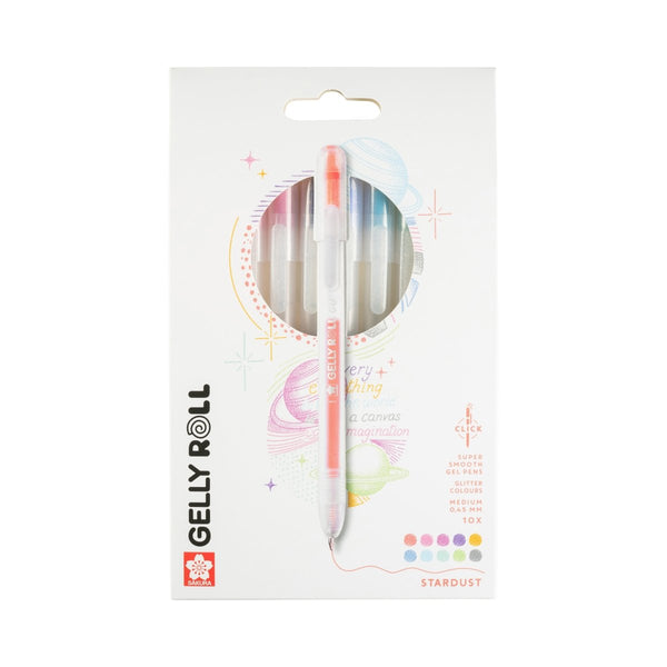 Gelly Roll Stardust Retractable Glitter Gel Pens, 10 - Pack