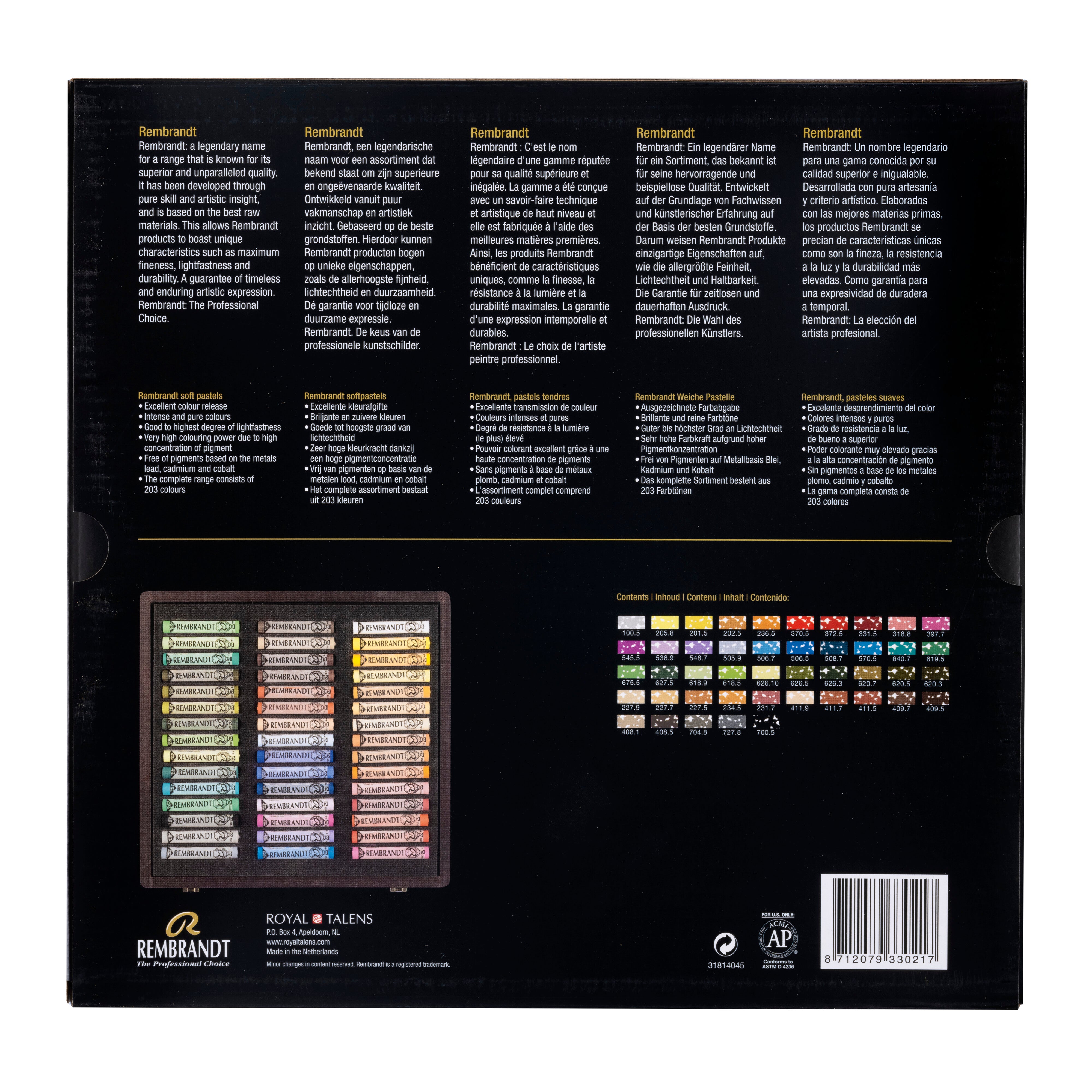 Rembrandt Soft pastel wooden box set Landscape Selection