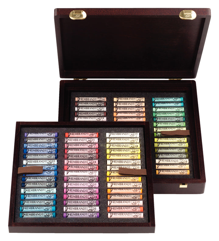 Rembrandt Soft pastel wooden box set Portrait Selection Professional | 90 whole pastels