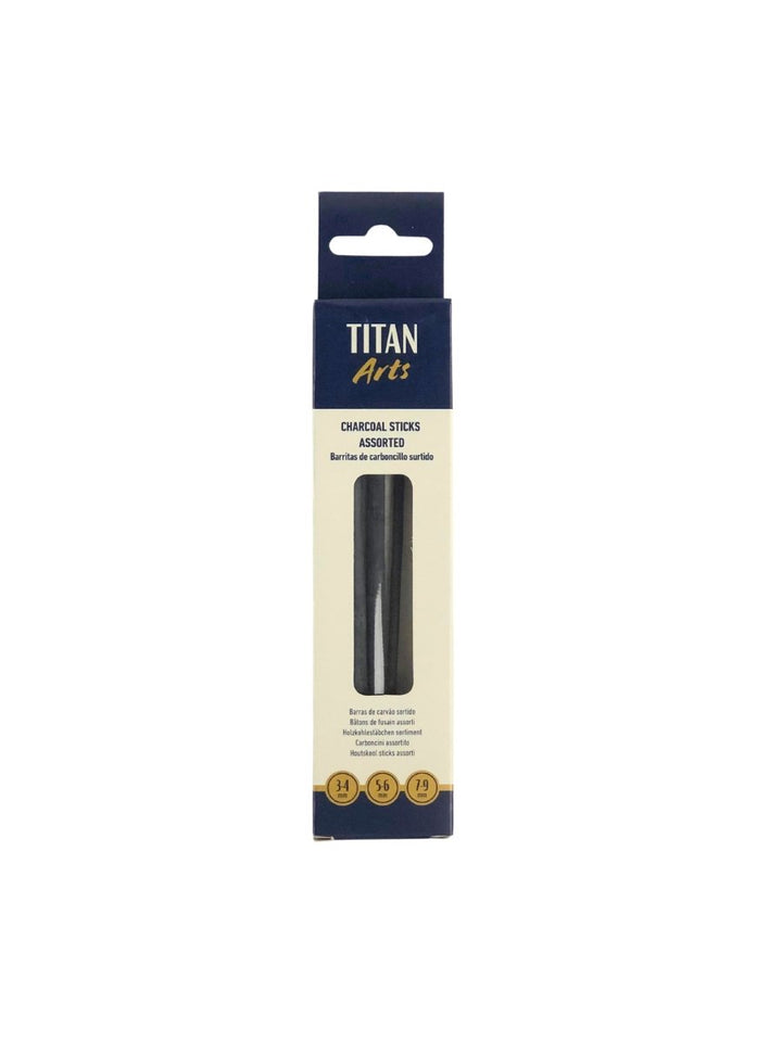 TITAN Arts Assorted of Round Charcoals Set