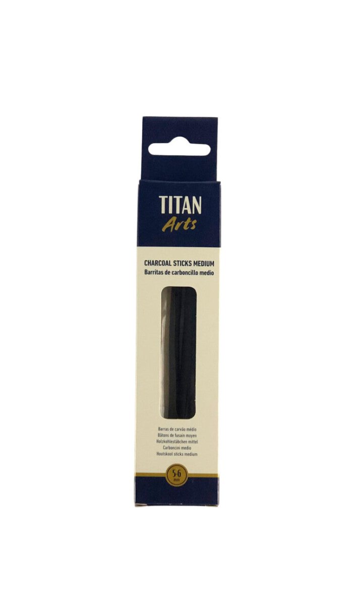 TITAN Arts Medium Round Charcoals 5-6mm".
