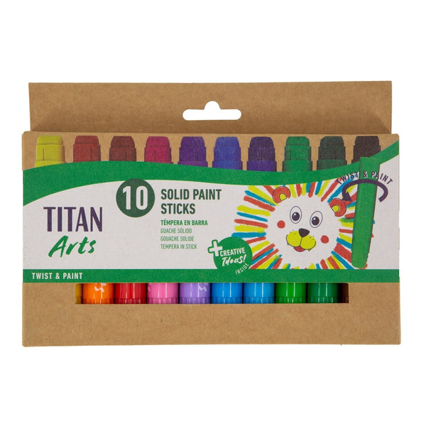 TITAN Arts Set of 10 Solid Paint Sticks