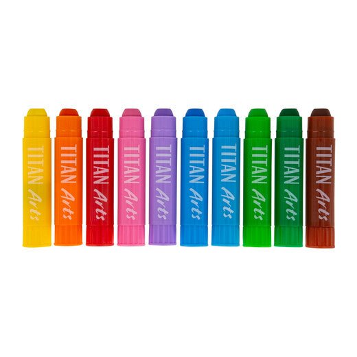 TITAN Arts Set of 10 Solid Paint Sticks