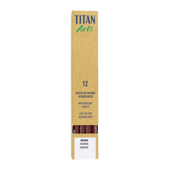 TITAN Arts Set de 12 Lápices de Color Marrón