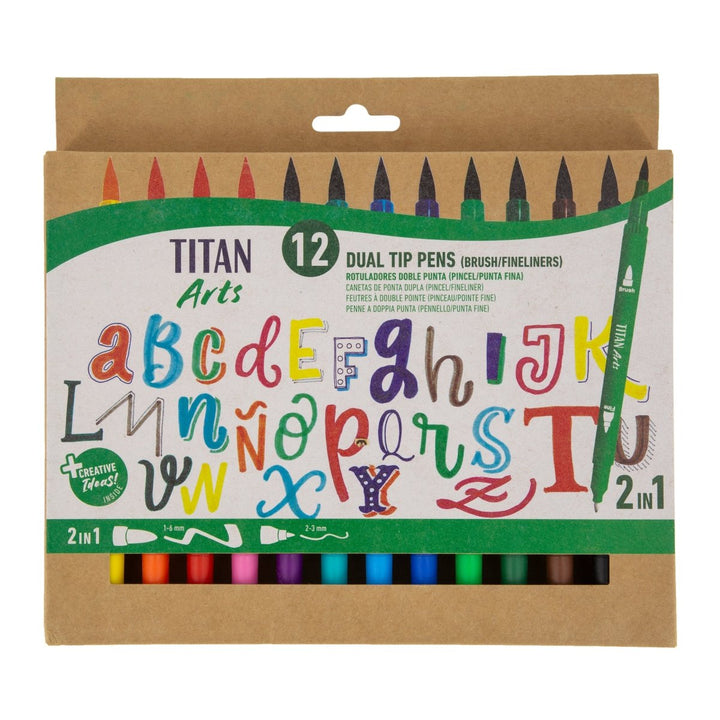 TITAN Arts Set of 12 Dual Tip Pens