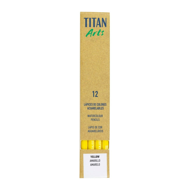TITAN Arts Set de 12 Lápices de Color Amarillo Limon