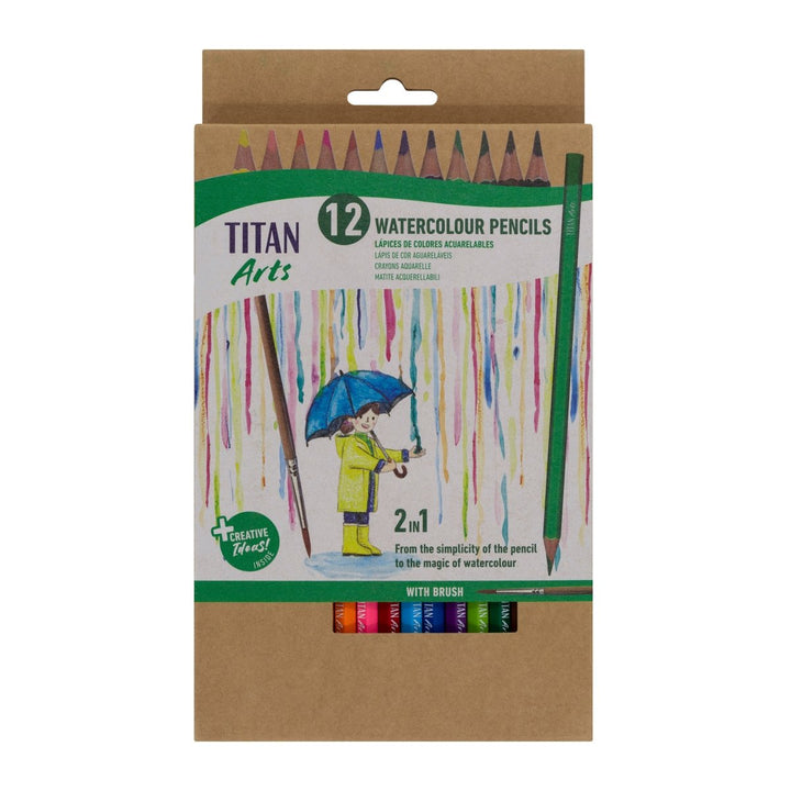 TITAN Arts Set de 12 Lápices Acuarelables