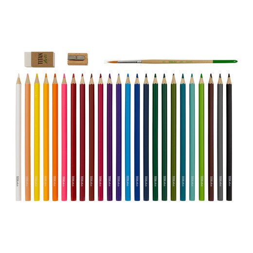 TITAN Arts Set de 24 Lápices Acuarelables