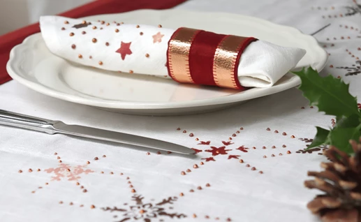 DIY festive table textiles
