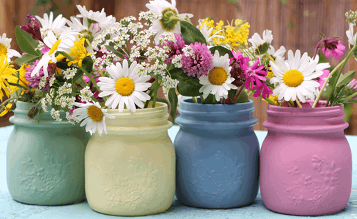 Vases à fleurs sauvages