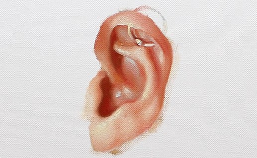 Ear with Earring