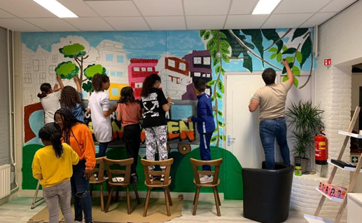 Update mural in youth center Hambaken Netherlands