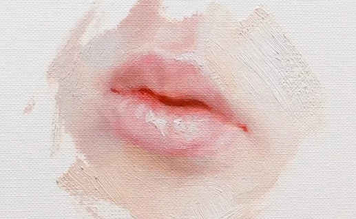 How to paint lips using oil colours