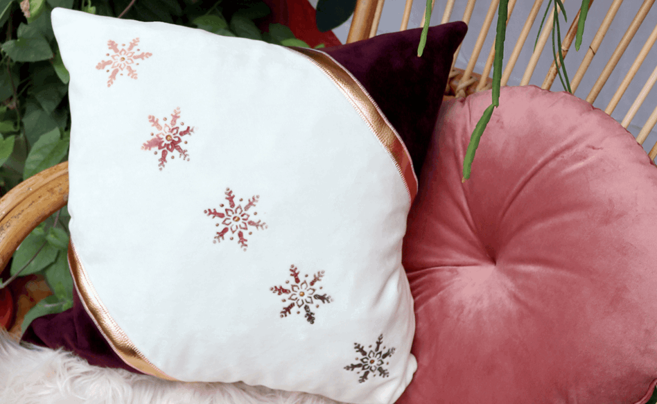 DIY festive pillowcase