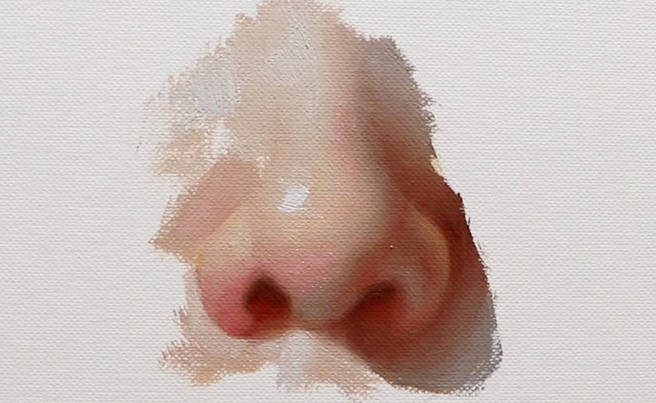 How to paint a nose using oil colours