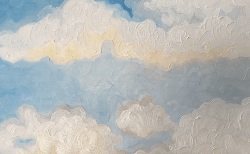 How to paint a cloudy sky