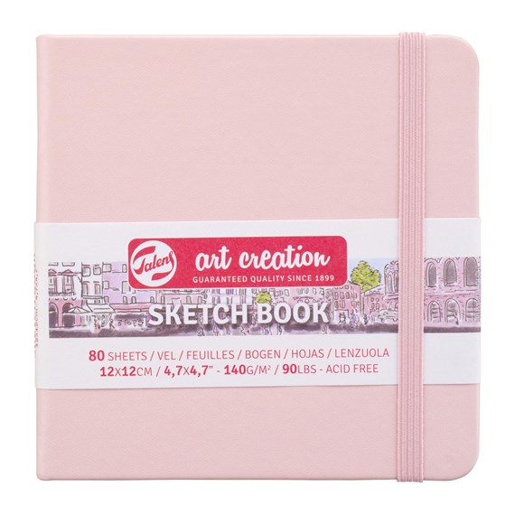 hersenen Mening Talloos Sketchbook Pastel Pink 12 x 12 cm 140 g 80 Sheets | Royal Talens